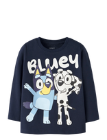 Name It - Nmmjonas Bluey Ls Nreg Top Box Sky - Ilgarankoviai marškinėliai - Tamsiai mėlyna