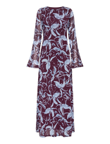 ONLY - Onlcyril Mesh L/S Ankel Dress Wvn - Ilga suknelė - Violetinė