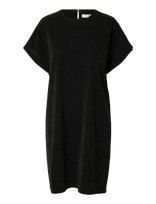 Selected - Slfoversized Sandra Ss Short Dress - Trumpa suknelė - Juoda