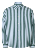Selected - Slhrlxhenric Stripe Ls Shirt - Laisvalaikio marškiniai - Žalia