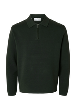 Selected - Slmteller Fn Half Zip Polo Noos - Polo marškinėliai ilgomis rankovėmis - Chaki spalva