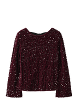 Name It - Nkfrusitta Ls Bow Blouse - Palaidinės ir tunikos - Burgundiška splava