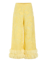 Hunkøn - Aiko Trousers - Plačios kelnės - Geltona