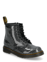 Dr. Martens - 1460 T Black+Silver Nebula Glitter - Aulinukai - Juoda