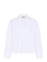 My Essential Wardrobe - Mwsunna Boxy Short Shirt - Marškinėliai ilgomis rankovėmis - Balta