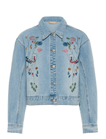 Culture - Cutiala Aniceta Embroideryjacket - Džinsai - Mėlyna