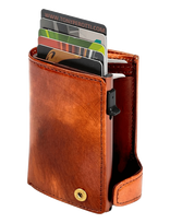 Tony Perotti - Furbo Cardholder W/ Banknote And Coin Pocket - Kortelių dėklas - Ruda