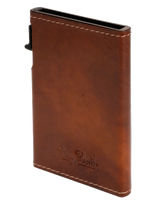 Tony Perotti - Furbo Slim Cardholder With Outside Card Slot - Kortelių dėklas - Ruda