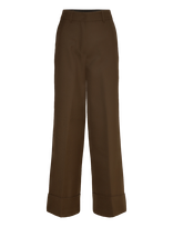 Malina - Jordyn Mid Rise Wide Pants - Plačios kelnės - Ruda
