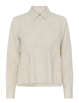InWear - Dilanaiw Pleated Shirt - Lininiai marškiniai - Smėlio