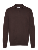 Lindbergh - Splitneck Recycled Yarn Knit - Polo marškinėliai ilgomis rankovėmis - Ruda