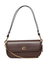 Coach - Refined Calf Leather Brook Flap Chain Bag - Rankinė per petį - Ruda