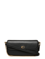 Coach - Refined Calf Leather Brook Flap Chain Bag - Rankinė per petį - Juoda