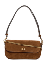 Coach - Suede Brook Flap Chain Bag - Rankinė - Ruda