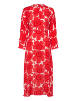 Marimekko - Rytmi Unikko - Ilga suknelė - Raudona