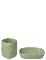 Marimekko Home - Unikko Bathroom Set - Muilo pompos ir muilo puodeliai - Žalia