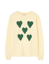 THE ANIMALS OBSERVATORY - Hearts Yellow Dof Lonf Sleeve T-Shirt - Ilgarankoviai marškinėliai - Geltona