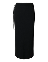 Selected - Slfcarly Mw Knit Ankle Skirt - Iki kelių ir midi sijonai - Juoda