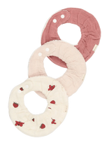 Fabelab - Ruffle Bib 3-Pack - Into The Garden - Seilinukas be rankovių - Rožinė