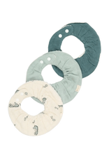 Fabelab - Ruffle Bib 3-Pack - Under The Sea - Seilinukas be rankovių - Kreminė spalva