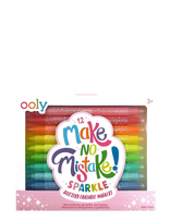 Ooly - Markers 12 Pcs - Erasable - Make No Mistake Sparkle - Pieštukai - Marga / raštuota