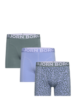 Björn Borg - Organic Cotton Stretch Boxer 3P - Sportiniai bokser šortai - Marga / raštuota