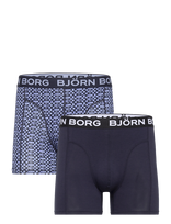 Björn Borg - Bamboo Cotton Blend Boxer 2P - Sportiniai bokser šortai - Tamsiai mėlyna