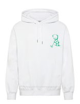 Björn Borg - Borg Oversized Hoodie - Sportinis džemperis su gobtuvu - Balta