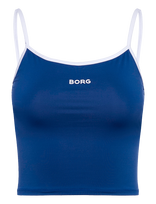 Björn Borg - Borg Cropped Strap Tank Top - Sportinė palaidinė be rankovių - Tamsiai mėlyna