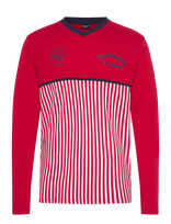 Hummel - Dbu 26 Fan 86 Block Cotton Tee Ls - Sportiniai futbolo marškinėliai - Raudona