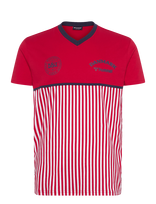 Hummel - Dbu 26 Fan 86 Block Cotton Tee Ss - Sportiniai futbolo marškinėliai - Raudona