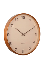 KARLSSON - Wall Clock Acento Wood Sand Brown - Sieninis laikrodis - Smėlio