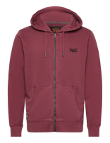 Superdry - Essential Logo Washed Ziphood - Džemperis - Burgundiška splava