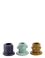 Serax - Candle Holder 01 Glazed Molly Set/3 - Žvakių laikiklis - Marga / raštuota