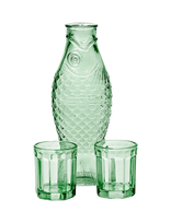 Serax - Set Carafe + 2 Glasses M Green Fish&Fish - Stiklinė vandeniui - Žalia