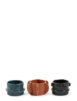 Serax - Tealight Holder Glazed Molly Set/3 - Žvakių laikiklis - Marga / raštuota