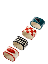 Serax - Napkin Ring Mix Set/4 - Servetėlių žiedai ir laikikliai - Marga / raštuota