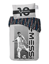 BrandMac - Bed Linen Senior Messi 001 - 140X200, 60X63 Cm - Vaikų miegamojo komplektai - Pilka