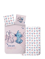 Lilo & Stitch - Bed Linen Lilo 6021 - 140X200 60X63 Cm - Patalynė - Rožinė