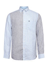 Morris - Douglas Linen Mix Shirt-Classic Fit - Lininiai marškiniai - Balta