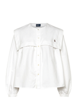 Polo Ralph Lauren - Bib Cotton Oxford Shirt - Marškinėliai ilgomis rankovėmis - Balta