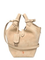 Polo Ralph Lauren - Polo Play Suede Small Tote & Crossbody - Rankinė - Kreminė spalva