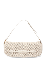 Polo Ralph Lauren - Bellport Woven Leather Long-Flap Clutch - Rankinė - Kreminė spalva
