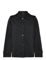 Lauren Ralph Lauren - Embroidered-Crest Twill Trench Coat - Lietpaltis - Juoda