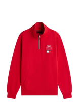 Tommy Hilfiger - Th X Cf1 Logo Half Zip - Megztinis - Raudona