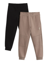 Lindex - 2-Pack Joggers With Reinforced Knees - Sportinės kelnės - Ruda
