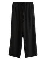 Lindex - Wide Trousers In Linen Blend - Plačios kelnės - Juoda