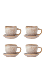 Bloomingville - Brenta Cup W/Saucer - Kavos puodelis - Rožinė