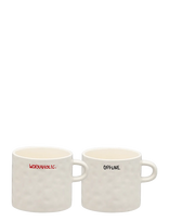 Anna + Nina - All About Balance Mug - Set Of 2 - Kavos puodelis - Kreminė spalva