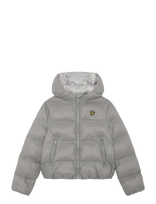 Lyle & Scott - Cropped Puffer Coat - Striukė - Pilka